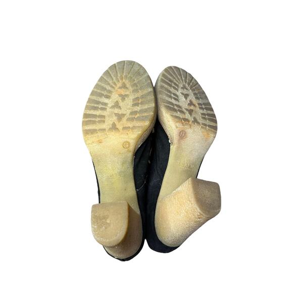 J.Crew Black MacAlister Suede Block High Heel Ankle Boots Lace Up Size 11 - Picture 5 of 8